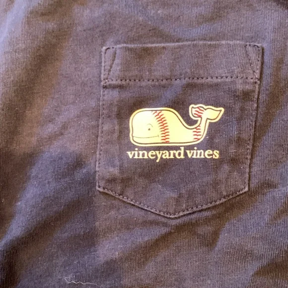 Vineyard Vines Blue Short Sleeve Tee Baseball - Picture 4 of 5